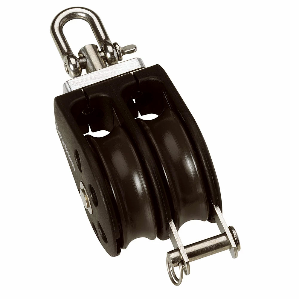 Barton Size 5 54mm Plain Bearing Pulley Block Double Swivel & Becket Barton Size 5 54mm Plain Bearing Pulley Block Double Swivel & Becket