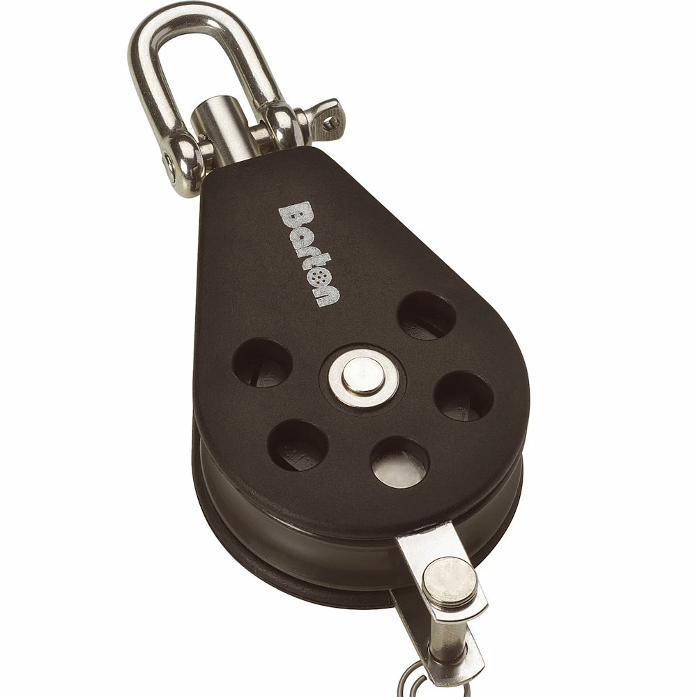 Barton Size 1 30mm Plain Bearing Pulley Block Single Swivel & Becket Barton Size 1 30mm Plain Bearing Pulley Block Single Swivel & Becket
