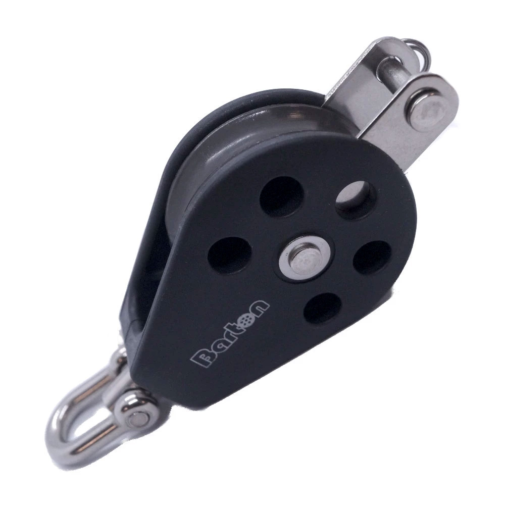 Barton Size 3 45mm Plain Bearing Pulley Block Single Swivel & Becket Barton Size 3 45mm Plain Bearing Pulley Block Single Swivel & Becket