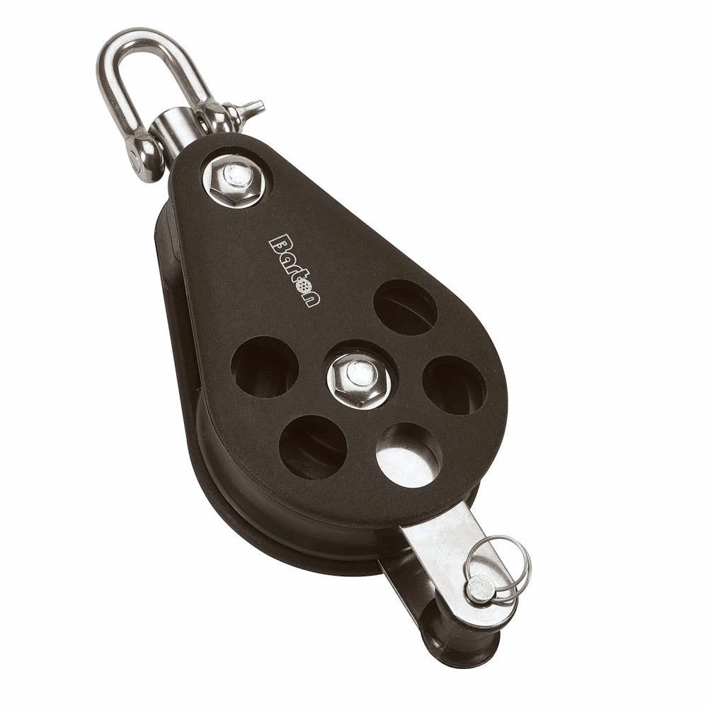 Barton Size 5 54mm Plain Bearing Pulley Block Single Swivel & Becket Barton Size 5 54mm Plain Bearing Pulley Block Single Swivel & Becket