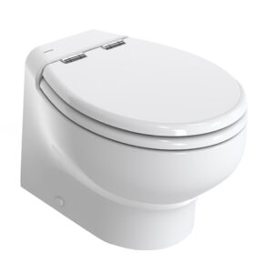 Thetford Silence Plus 2G w/Wood Polyester Soft Close Seat & Standard Solenoid – Short, White – 24V