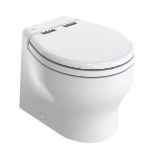 Thetford Silence 2G w/Wood Polyester Soft Close Seat & Standard Solenoid – Short, White, 12V