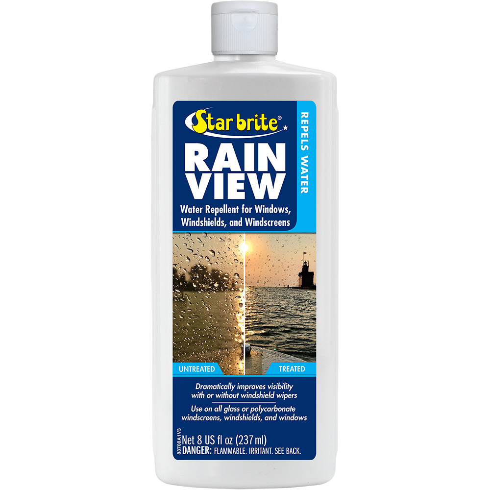 Star brite Rain View – Rain Repellent f/Windshields & Windows – 8 oz Star brite Rain View – Rain Repellent f/Windshields & Windows – 8 oz