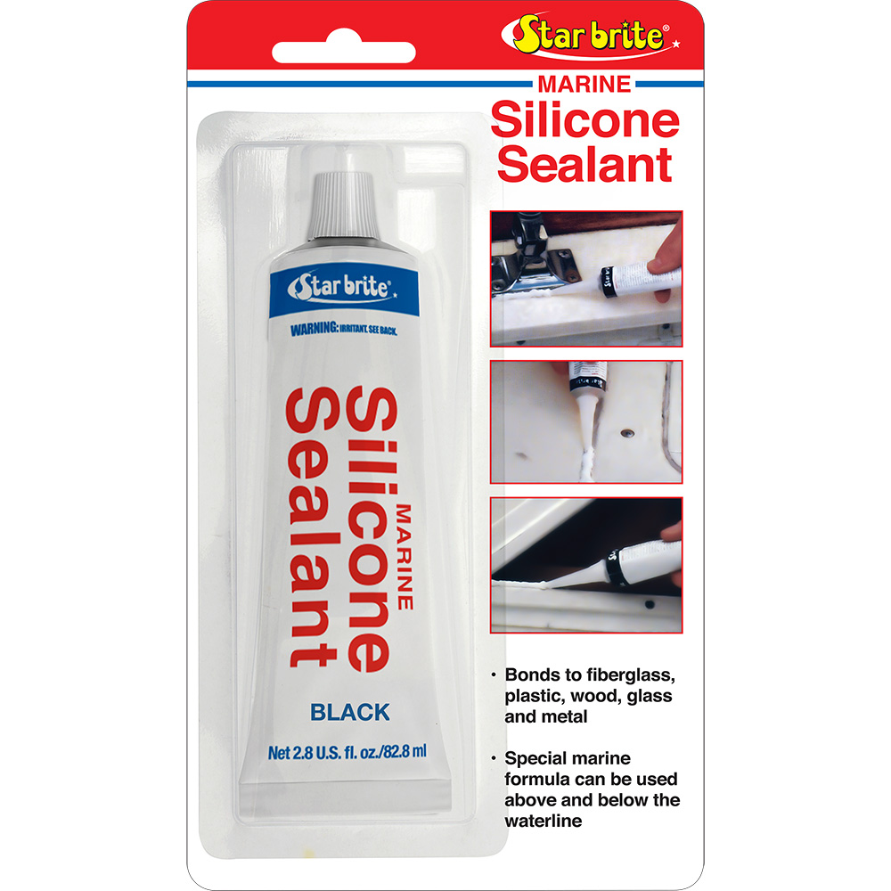 Star brite Marine Silicone Sealant – Black – 2.8 oz Star brite Marine Silicone Sealant – Black – 2.8 oz