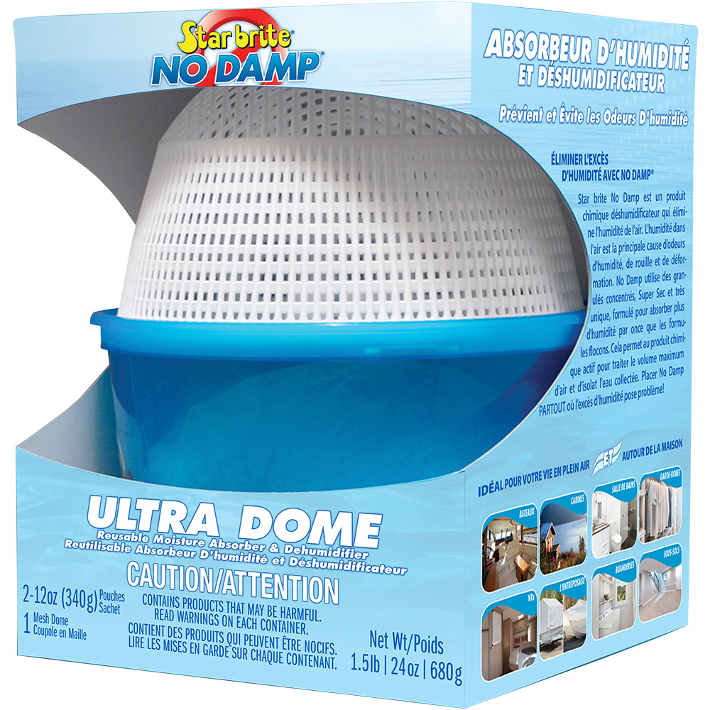 Star brite No Damp Ultra Dome Absorber & Dehumidifier – 24 oz Star brite No Damp Ultra Dome Absorber & Dehumidifier – 24 oz