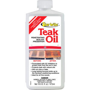 Star brite Teak Oil – Long Lasting, Penetrating, Sealer, & Preserver w/UV Inhibitors – 16 oz