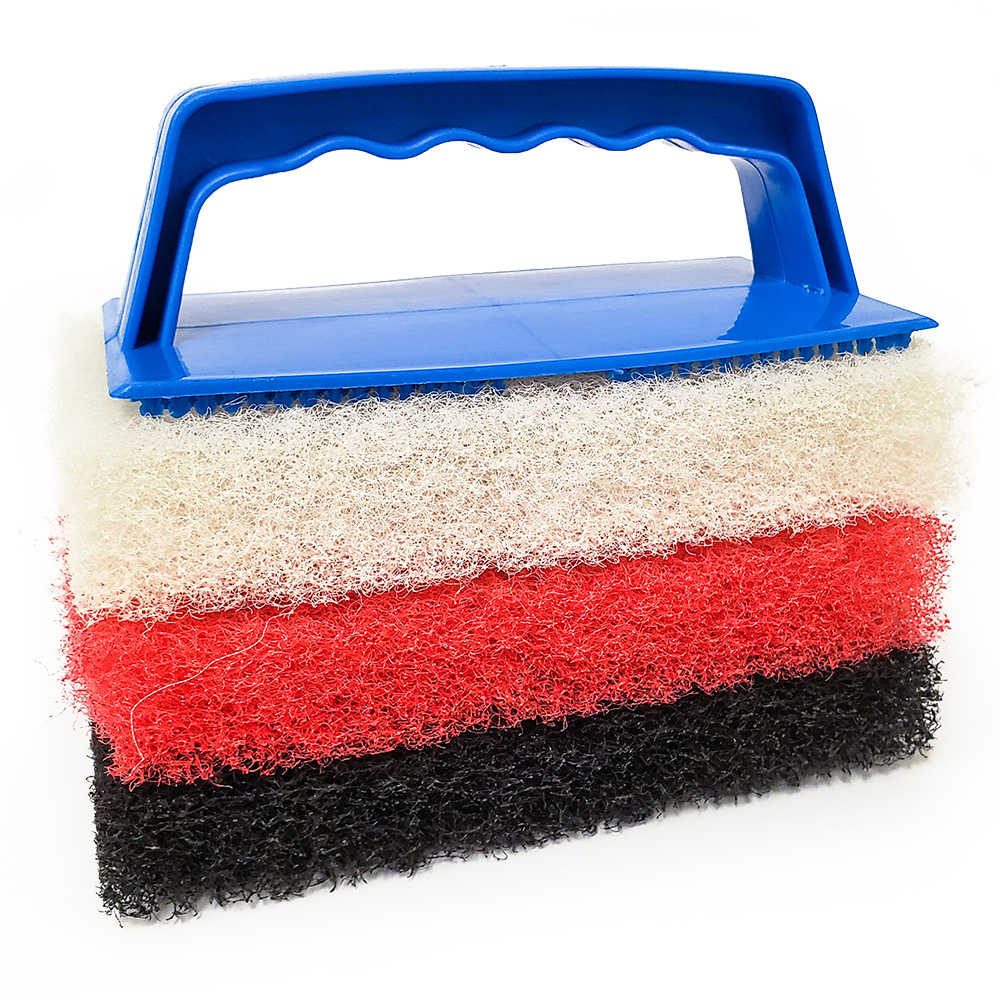 Star brite Large Multi-Texture Scrub Pad Kit w/Interchangeable Handle Star brite Large Multi-Texture Scrub Pad Kit w/Interchangeable Handle