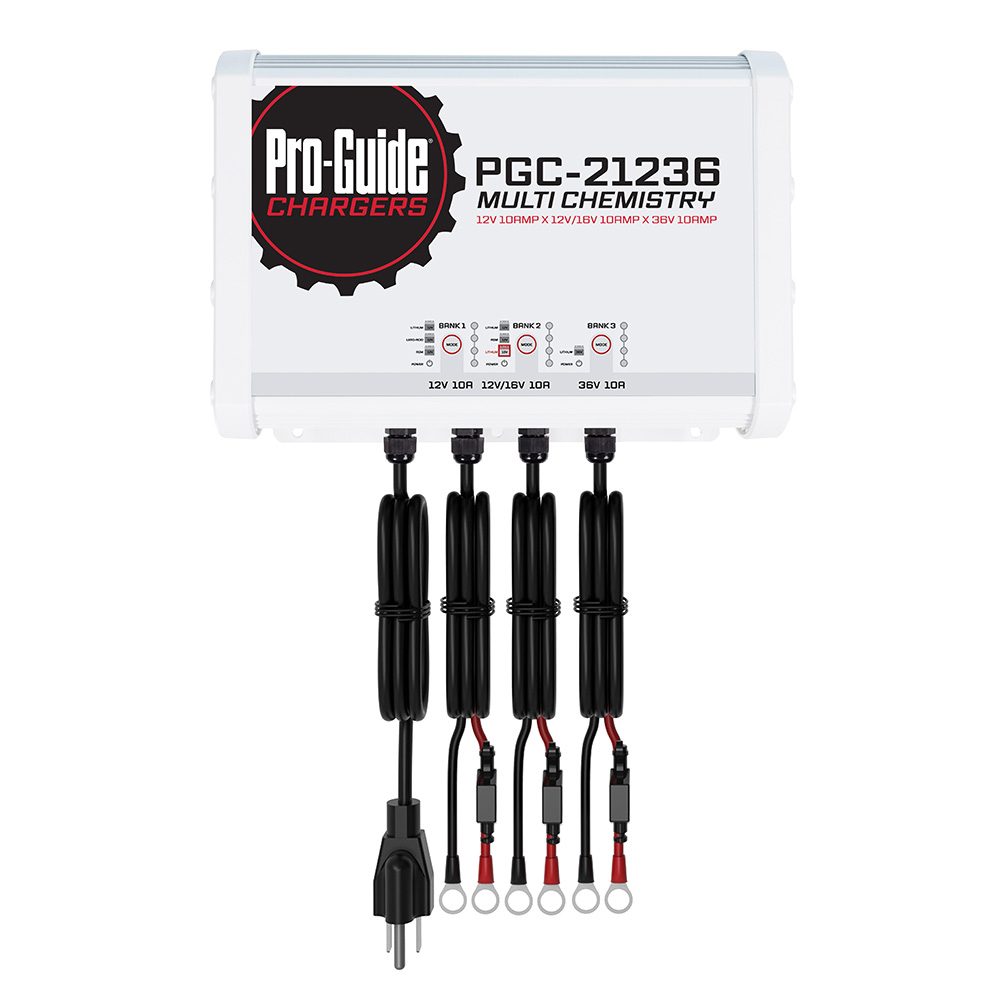 Pro-Guide 3 Bank On-Board Battery Charger – (1) 12V / (1) 12/16V / (1) 36V – 30-Amp Pro-Guide 3 Bank On-Board Battery Charger – (1) 12V / (1) 12/16V / (1) 36V – 30-Amp