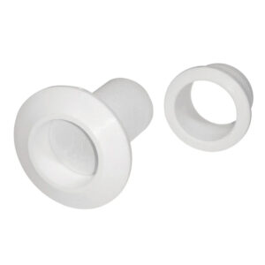 T-H Marine Recessed Flapper Scupper Drains – White