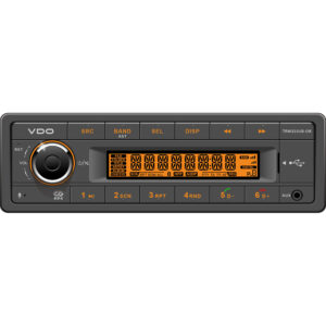 VDO 24V Radio w/FM RDS Tuner MP3/WMA/USB/Bluetooth – Orange Illumination