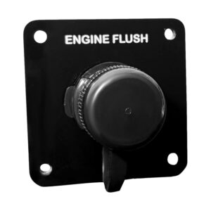 Flushmaster Vertical Single Outlet Flush Port Reroute – Black Acrylic – 1/2″ Barb