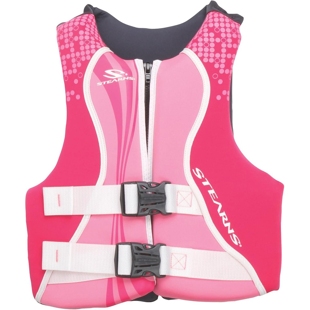 Stearns Youth Hydroprene Life Vest – Type III – Pink/Hot Pink – 50-90lbs Stearns Youth Hydroprene Life Vest – Type III – Pink/Hot Pink – 50-90lbs