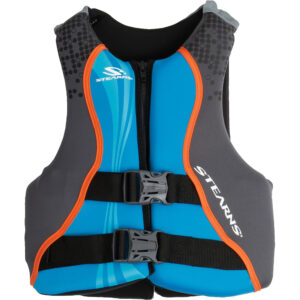 Stearns Youth Hydroprene Life Vest – Type III – Blue/Grey – 50-90lbs