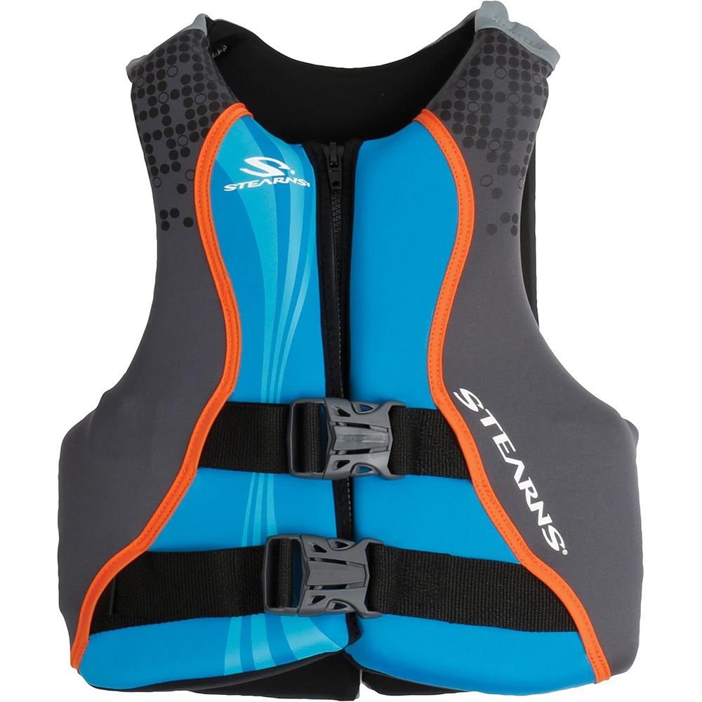 Stearns Youth Hydroprene Life Vest – Type III – Blue/Grey – 50-90lbs Stearns Youth Hydroprene Life Vest – Type III – Blue/Grey – 50-90lbs