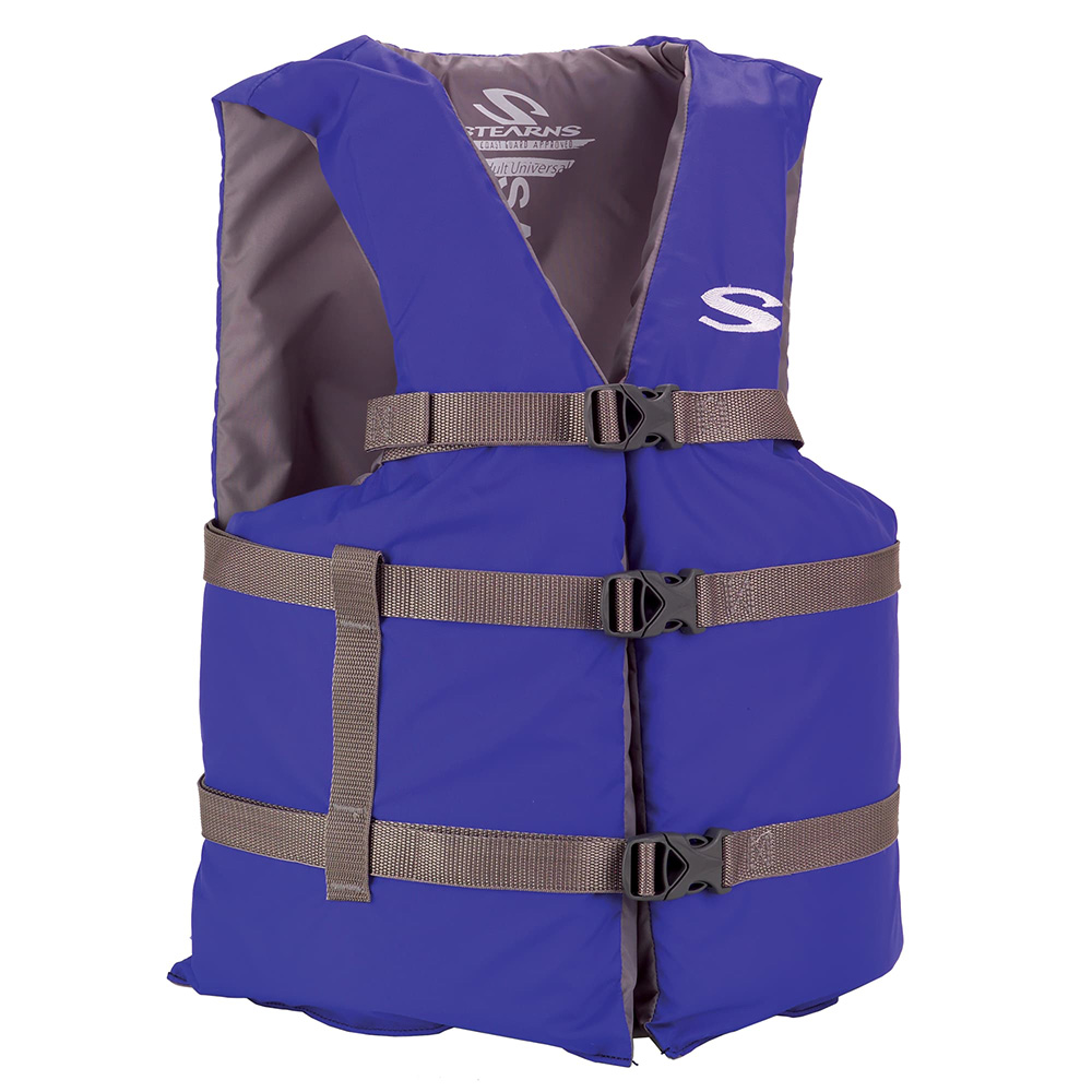 Stearns Adult Life Vest USCG Approved Type III PFD – Blue – Oversize Fit Stearns Adult Life Vest USCG Approved Type III PFD – Blue – Oversize Fit