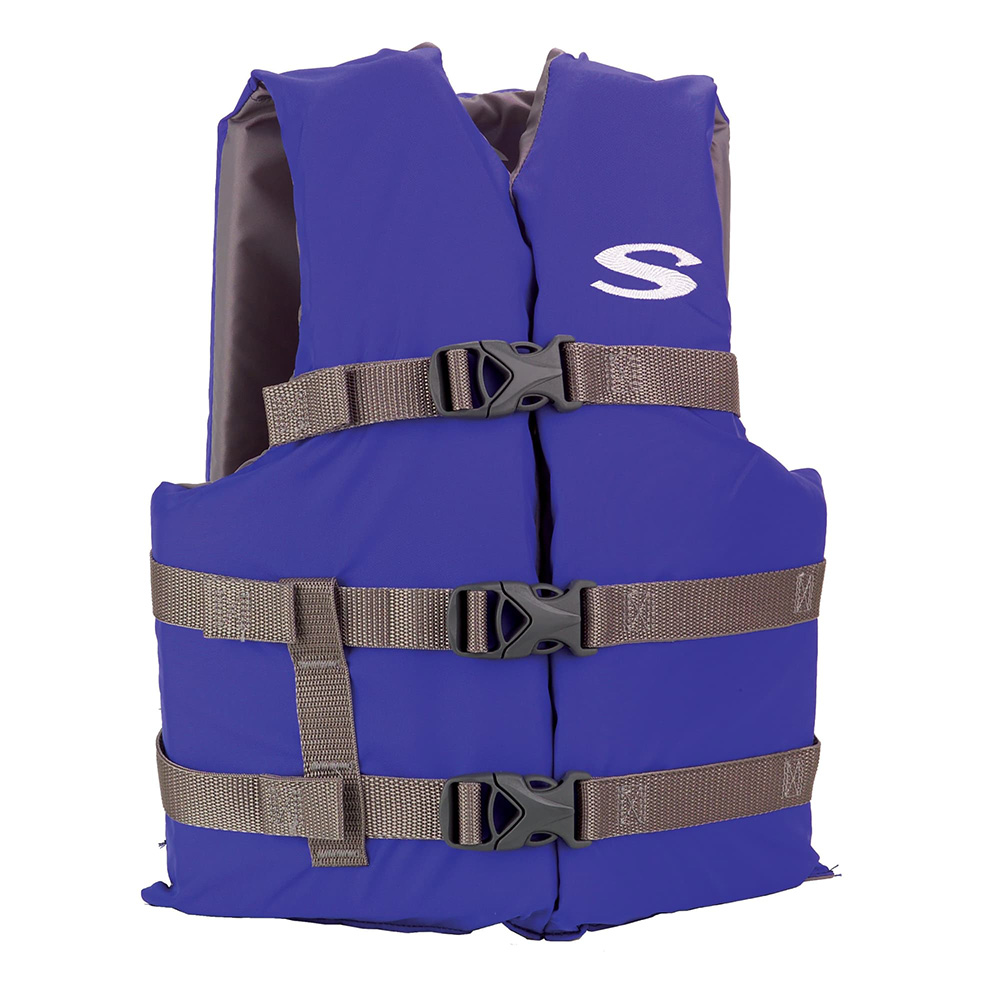 Stearns Adult Life Vest USCG Approved Type III PFD – Blue – Standard Fit Stearns Adult Life Vest USCG Approved Type III PFD – Blue – Standard Fit