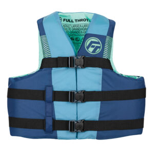 Full Throttle Adult Nylon Life Jacket – L/XL – Blue