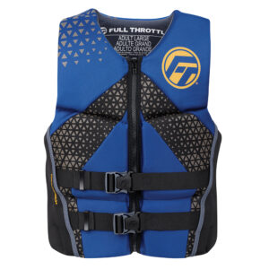 Full Throttle Men’s Rapid-Dry Flex-Back Life Jacket – XL – Blue/Black