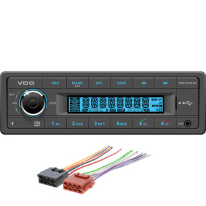 VDO 12V Radio w/FM RDS Tuner MP3/WMA/USB/Bluetooth – Blue Illumination – Includes Power Speaker Harness