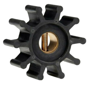 Jabsco Impeller Kit – Neoprene – 10 Blade – 2″ Diameter x 7/8″ Wide – Slotted Shaft Pin Drive – Brass Insert – 15/32″ Shaft Diameter