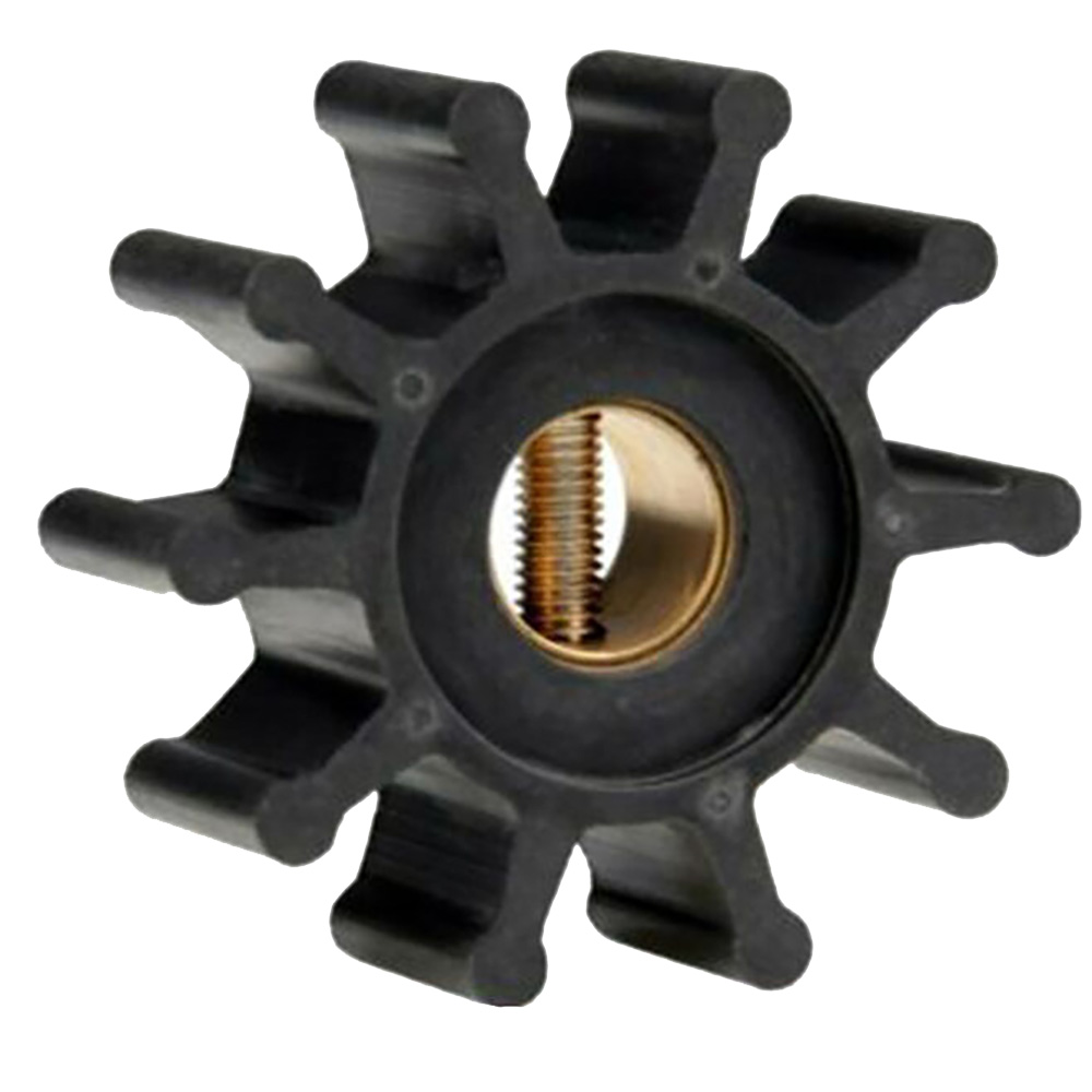 Jabsco Impeller Kit – Neoprene – 10 Blade – 2″ Diameter x 7/8″ Wide – Slotted Shaft Pin Drive – Brass Insert – 15/32″ Shaft Diameter Jabsco Impeller Kit – Neoprene – 10 Blade – 2″ Diameter x 7/8″ Wide – Slotted Shaft Pin Drive – Brass Insert – 15/32″ Shaft Diameter