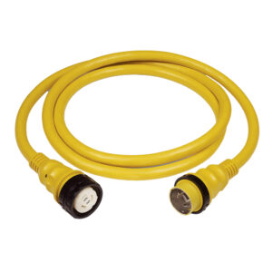 Marinco PowerCord Plus Cordset – 50AMP – 125/250V – 75′ – Yellow