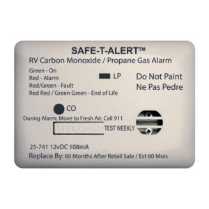 Safe-T-Alert 25 Series Surface Mount Dual Carbon Monoxide/Propane Alarm – 12V Hardwire – White
