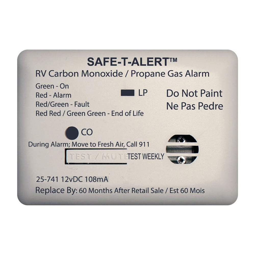 Safe-T-Alert 25 Series Surface Mount Dual Carbon Monoxide/Propane Alarm – 12V Hardwire – White Safe-T-Alert 25 Series Surface Mount Dual Carbon Monoxide/Propane Alarm – 12V Hardwire – White