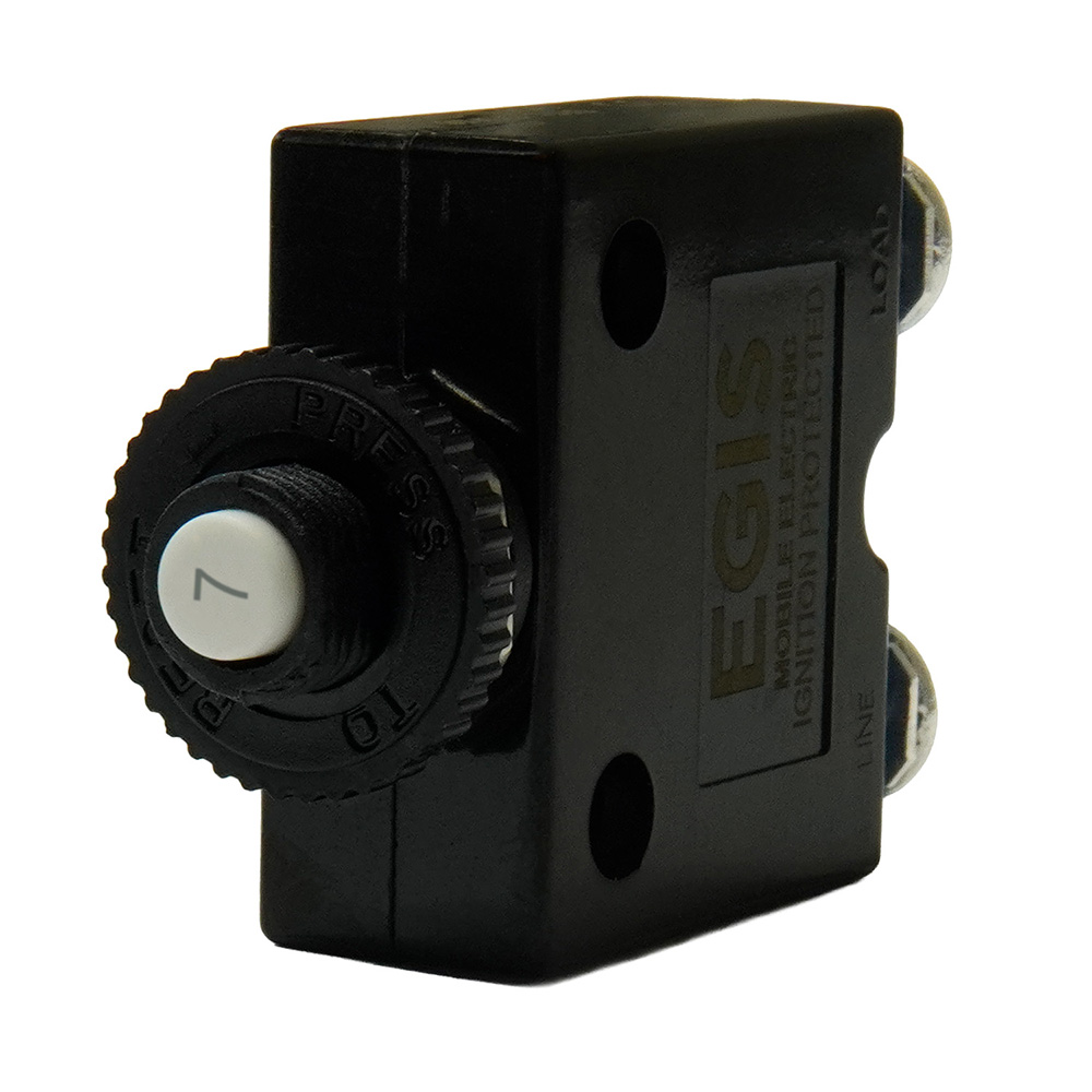 Egis 7A Push Button Panel Mount Circuit Breaker – Screw Terminals Egis 7A Push Button Panel Mount Circuit Breaker – Screw Terminals