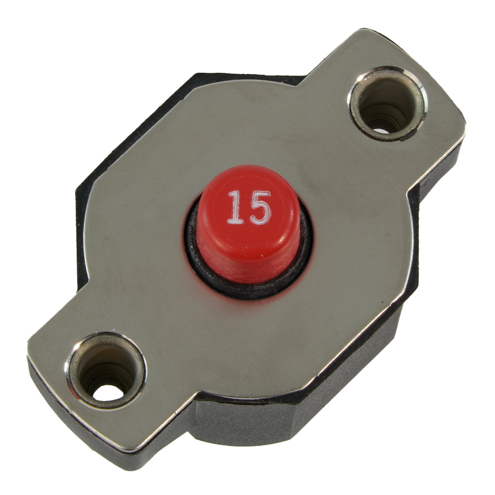 Egis 15A Push Button Circuit Breaker – Reset Only Egis 15A Push Button Circuit Breaker – Reset Only