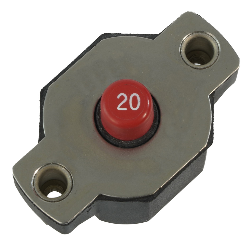 Egis 20A Push Button Circuit Breaker – Reset Only Egis 20A Push Button Circuit Breaker – Reset Only