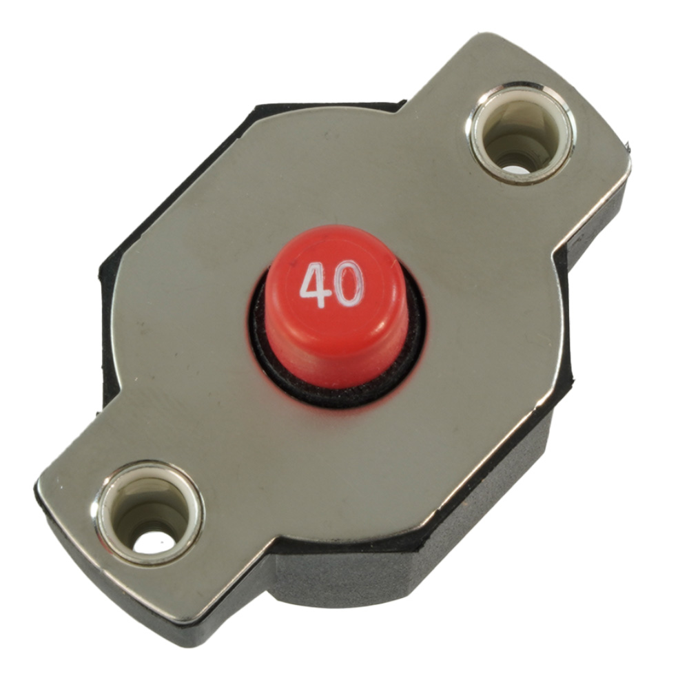Egis 40A Push Button Circuit Breaker – Reset Only Egis 40A Push Button Circuit Breaker – Reset Only