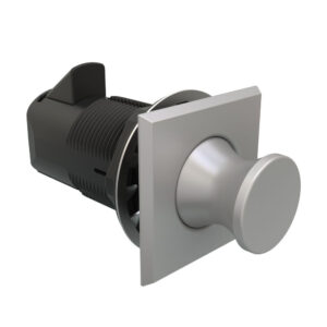 Southco Push-To-Close Latch – Square Housing – Satin Housing – Satin Knob