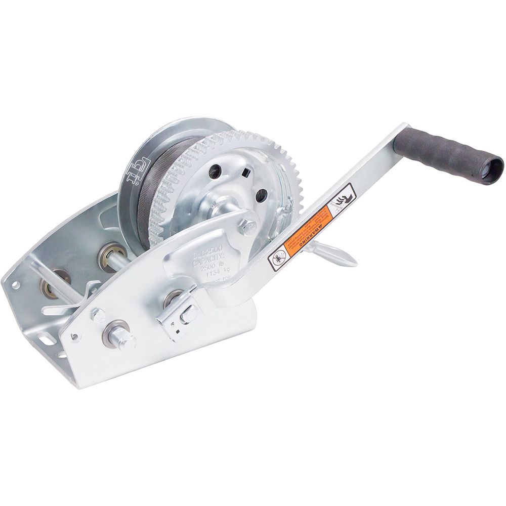 Load Rite Two-Speed Trailer Winch – 2500lbs – 27′ Strap – 8″ Handle Load Rite Two-Speed Trailer Winch – 2500lbs – 27′ Strap – 8″ Handle