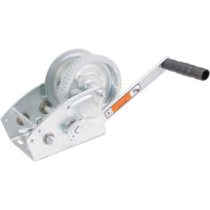 Load Rite Two-Speed Trailer Winch – 3200lbs – 25′ Strap – 8″ Handle