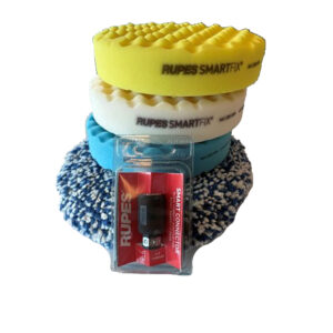RUPES Double Sided Pad Kit – Blue, Yellow, White, Wool, 5/8″ Connector