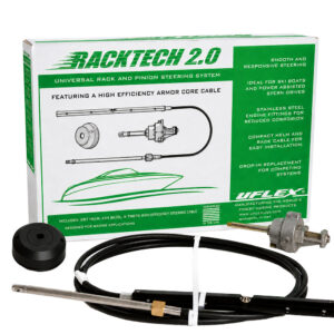 Uflex Racktech&trade; – 2.0 High Efficiency Rack & Pinion System Kit – 16′ Cable