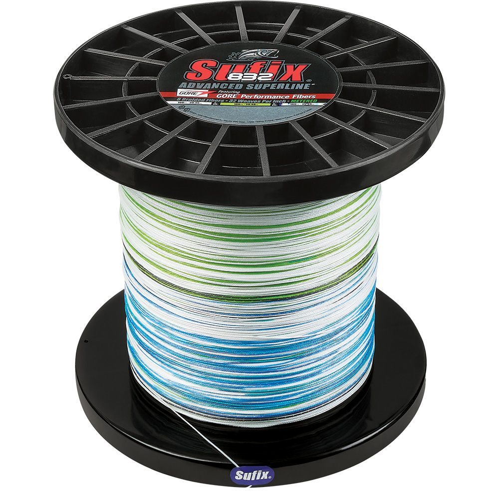 Sufix 832 Advanced Superline® Bulk Metered 3000yds, 100lb, White – Neon Lime – Blue Sufix 832 Advanced Superline® Bulk Metered 3000yds, 100lb, White – Neon Lime – Blue
