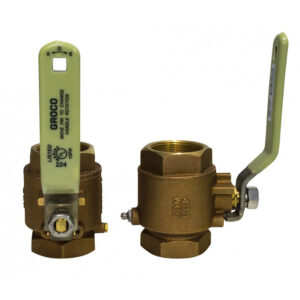 GROCO 2-1/2″ NPT Bronze Inline Valve