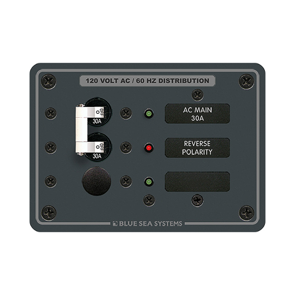 Blue Sea 8029 AC Main +1 Position Breaker Panel – White Switches Blue Sea 8029 AC Main +1 Position Breaker Panel – White Switches