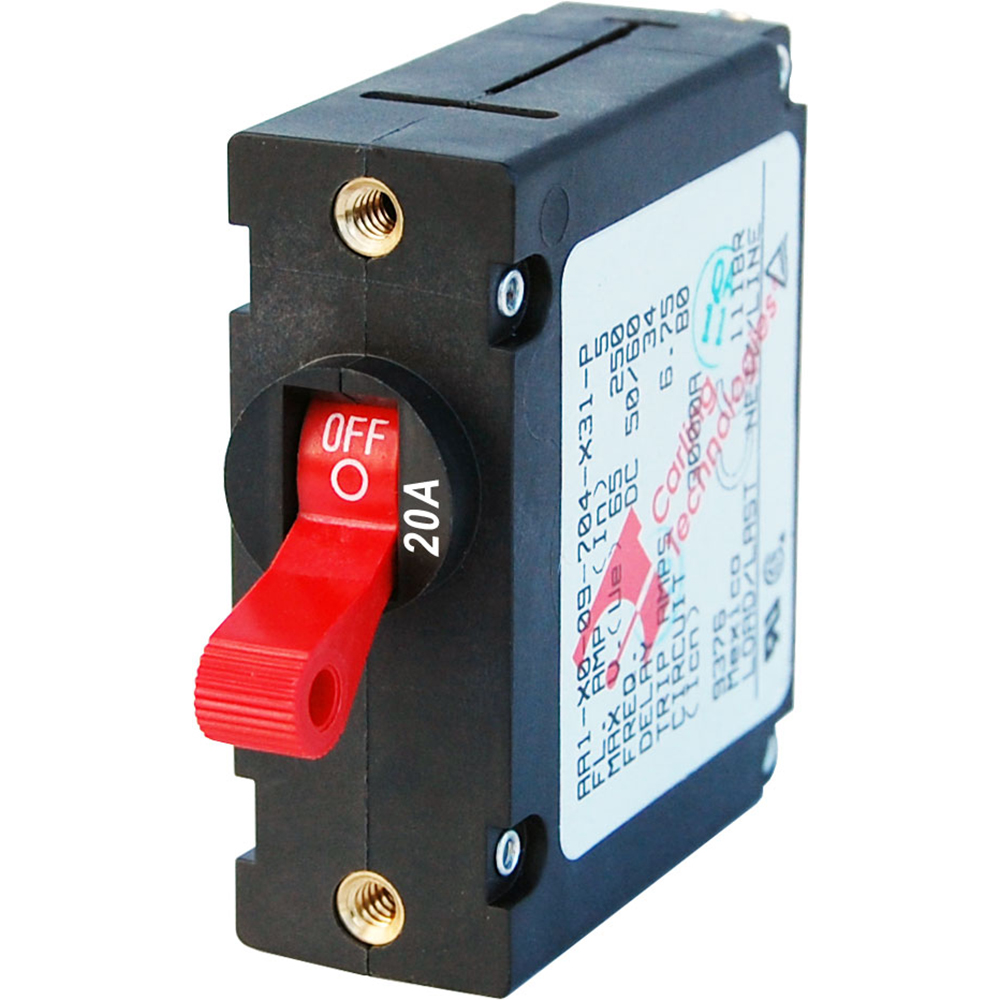 Blue Sea 7213 AC / DC Single Pole Magnetic World Circuit Breaker – 20 Amp Blue Sea 7213 AC / DC Single Pole Magnetic World Circuit Breaker – 20 Amp