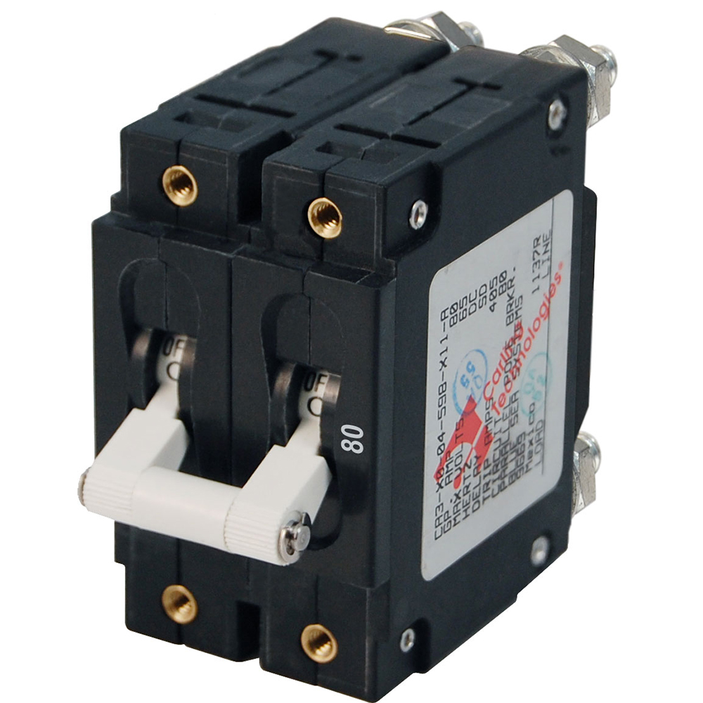 Blue Sea 7256 C-Series Double Pole Circuit Breaker – 80A Blue Sea 7256 C-Series Double Pole Circuit Breaker – 80A
