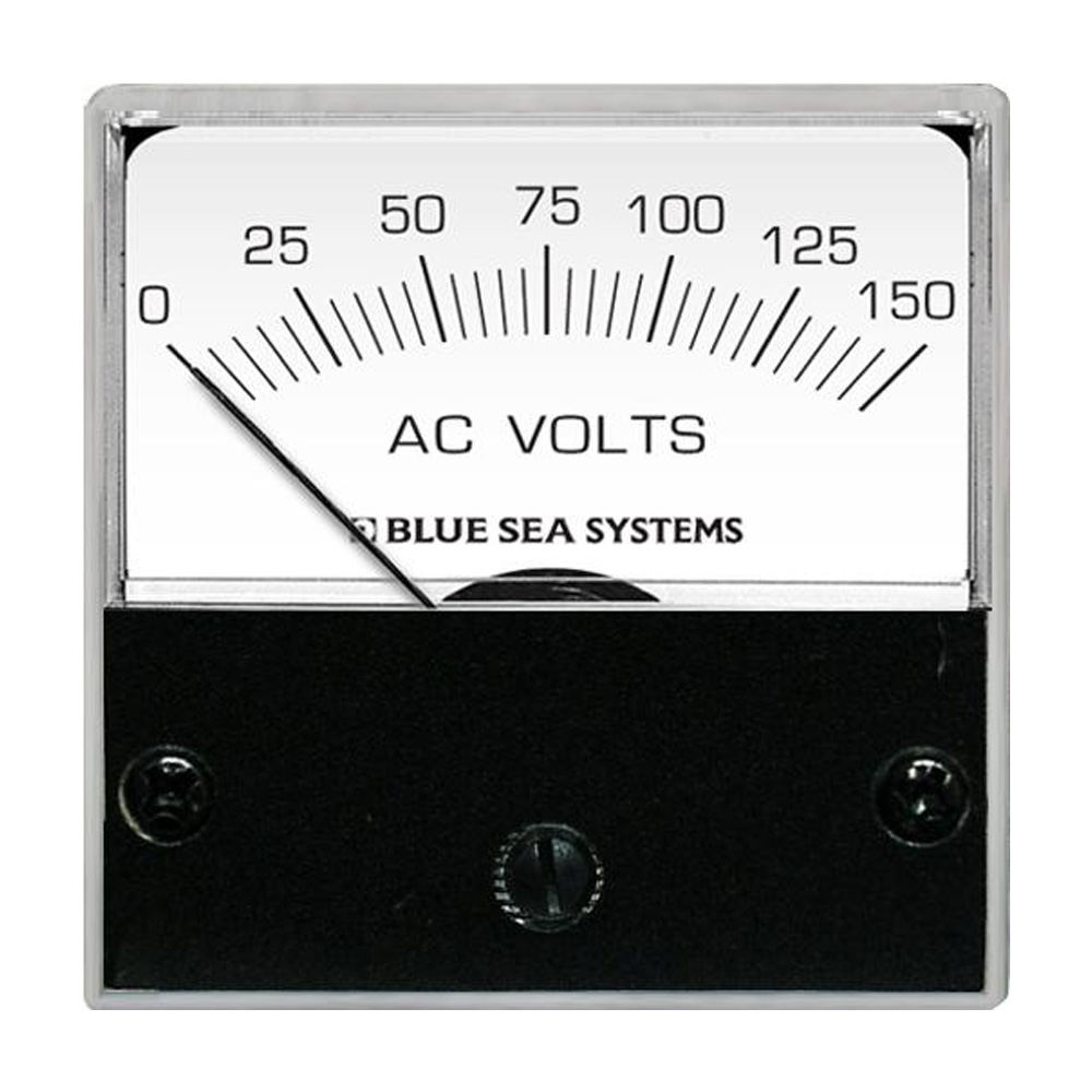 Blue Sea 8244 AC Analog Micro Voltmeter – 2″ Face, 0-150 Volts AC Blue Sea 8244 AC Analog Micro Voltmeter – 2″ Face, 0-150 Volts AC