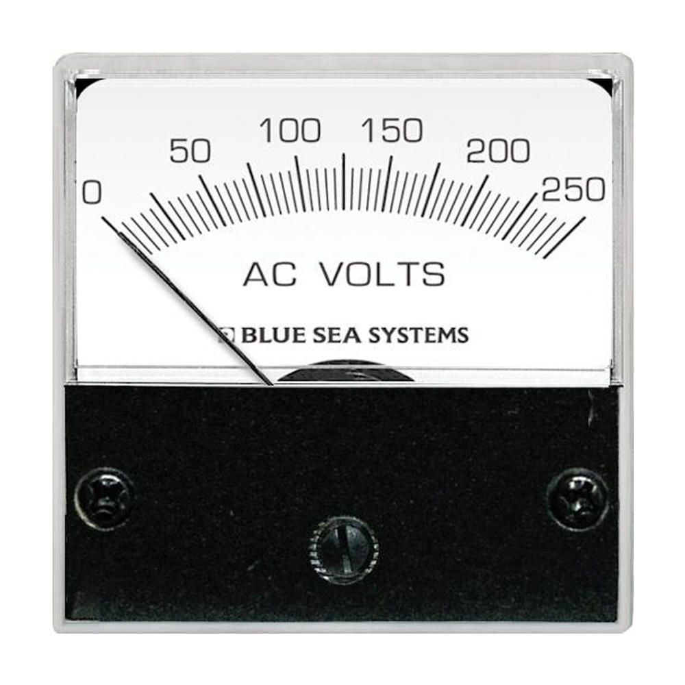 Blue Sea 8245 AC Analog Micro Voltmeter – 2″ Face, 0-250 Volts AC Blue Sea 8245 AC Analog Micro Voltmeter – 2″ Face, 0-250 Volts AC