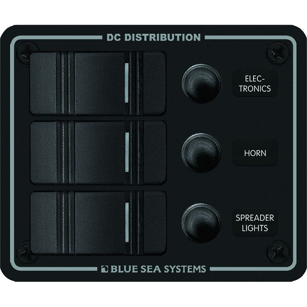 Blue Sea 8374 Water Resistant 3 Position – Black – Vertical Mount Panel Blue Sea 8374 Water Resistant 3 Position – Black – Vertical Mount Panel
