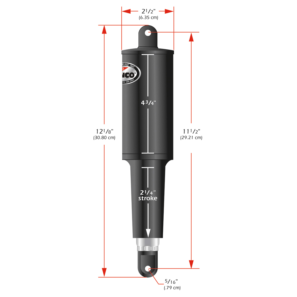 Lenco 101 Standard Actuator – 12V – 2-1/4″ Stroke Lenco 101 Standard Actuator – 12V – 2-1/4″ Stroke