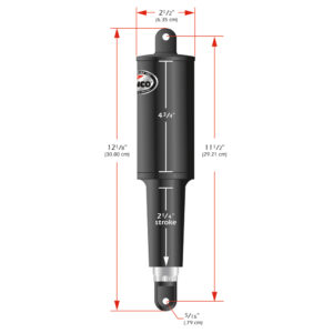Lenco 101 Standard Actuator – 24V – 2-1/4″ Stroke