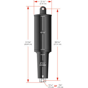 Lenco 101XD Extreme Duty Actuator – 12V – 2 1/4″ Stroke – 3/8″ Hardware