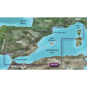 Garmin BlueChart&reg; g3 Vision&reg; HD – VEU010R – Spain, Mediterranean Coast – microSD&trade;/SD&trade;