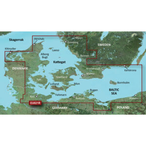 Garmin BlueChart&reg; g3 Vision&reg; HD – VEU021R – Denmark East & Sweden Southeast – microSD&trade;/SD&trade;